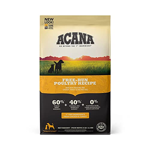 ACANA® Free Run Poultry Recipe, Grain-free Dry Dog Food, 25 lb