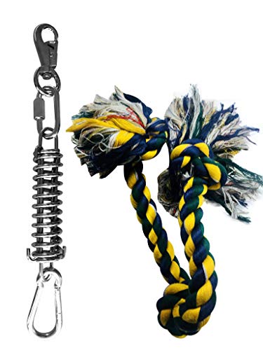 SoCal Bully HD Spring Pole Dog Rope Toys Muscle Builder a Big Spring Pole Kit, Strong Dog Rope Toy and a for Pitbull & Medium to Large Dogs Outdoor Hanging Exercise Rope Pull & Tug of War Toy